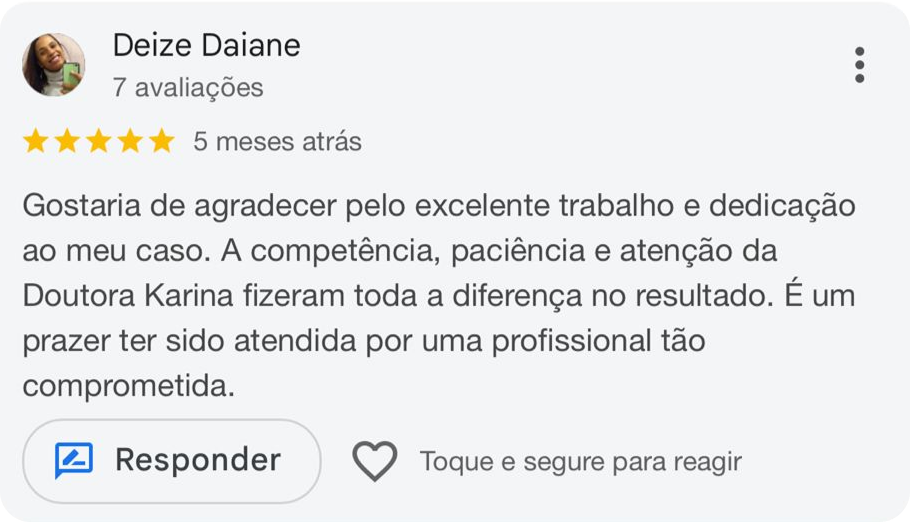 Avaliação de Cliente 1