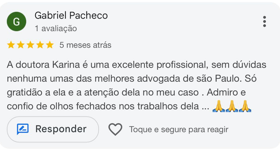 Avaliação de Cliente 3